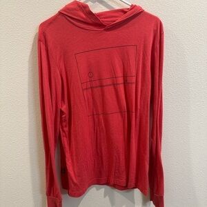 Men’s Red Graphic Long Sleeve Hoodie